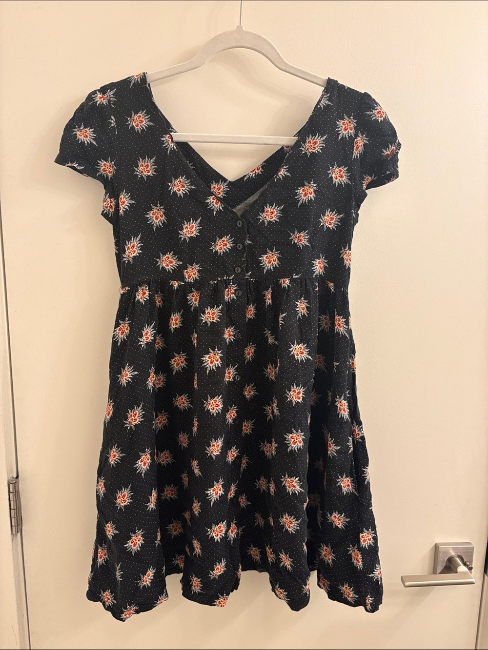 Denim & Supply Ralph Lauren Floral Mini Dress XS Boho Prairie Pocket Babydoll